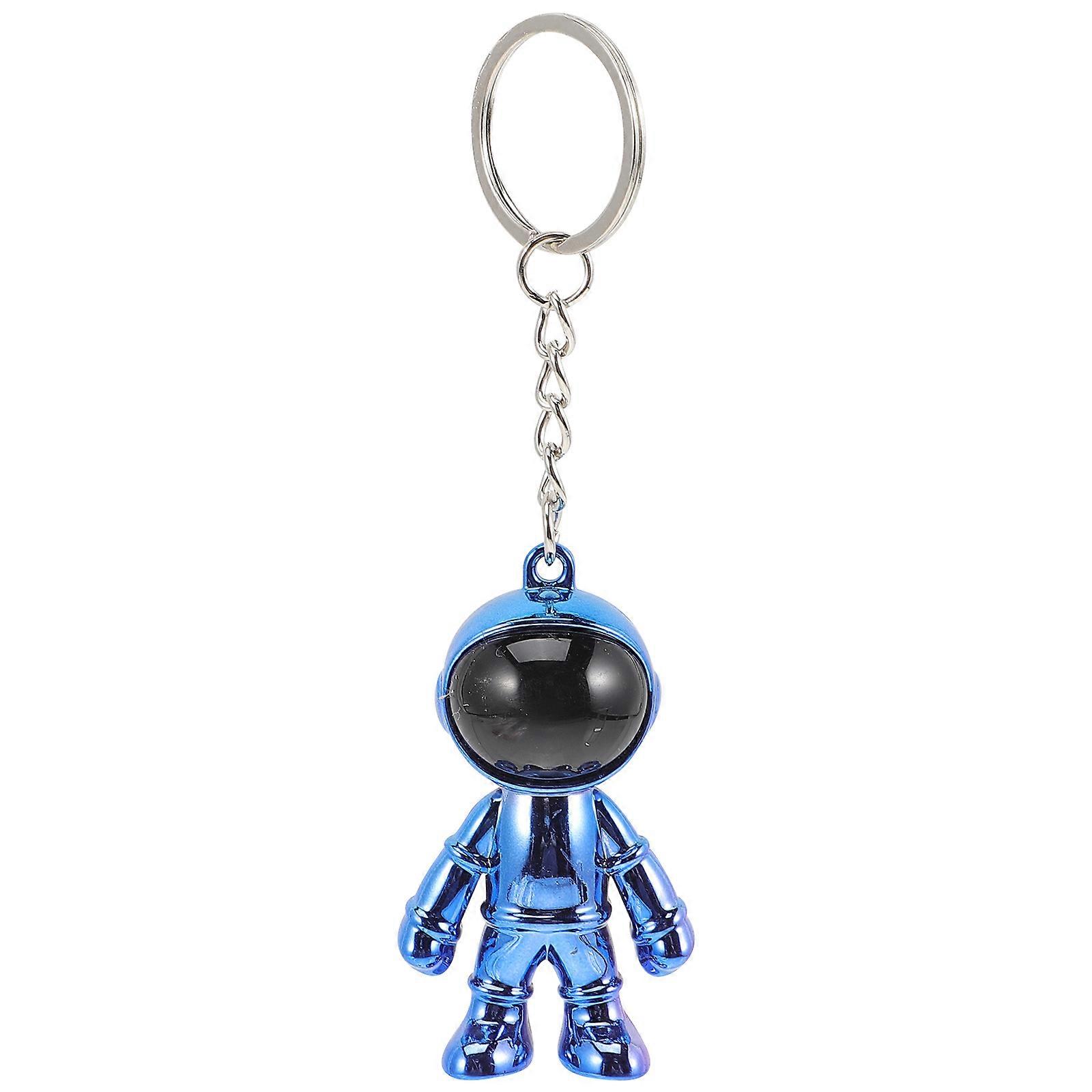 Blue Astronaut Keychain Pendant for Decoration Lightweight Durable Alloy Material Fits Keys Bags Backpacks
