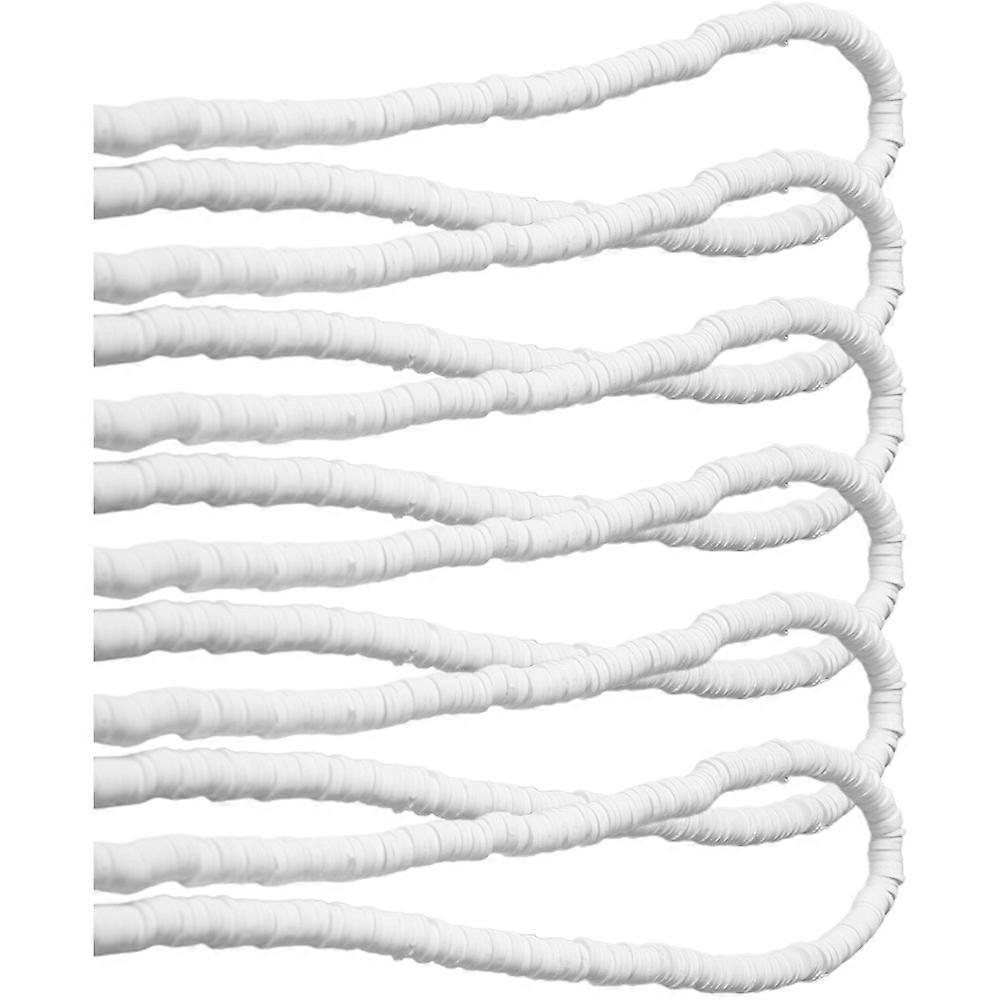 DIY Polymer Clay Beads for Jewelry Making White Loose Beads for Bracelets and Earrings 6 Strings