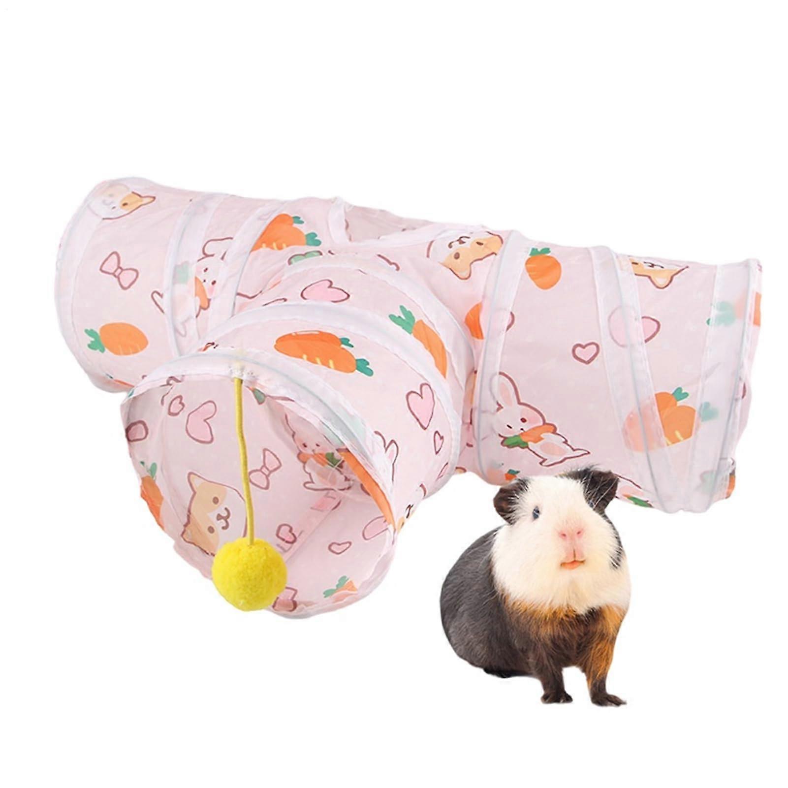 Pet Tunnel, Small Pet Exercise Tubes with Play Ball for Cats, Rabbits, Puppies