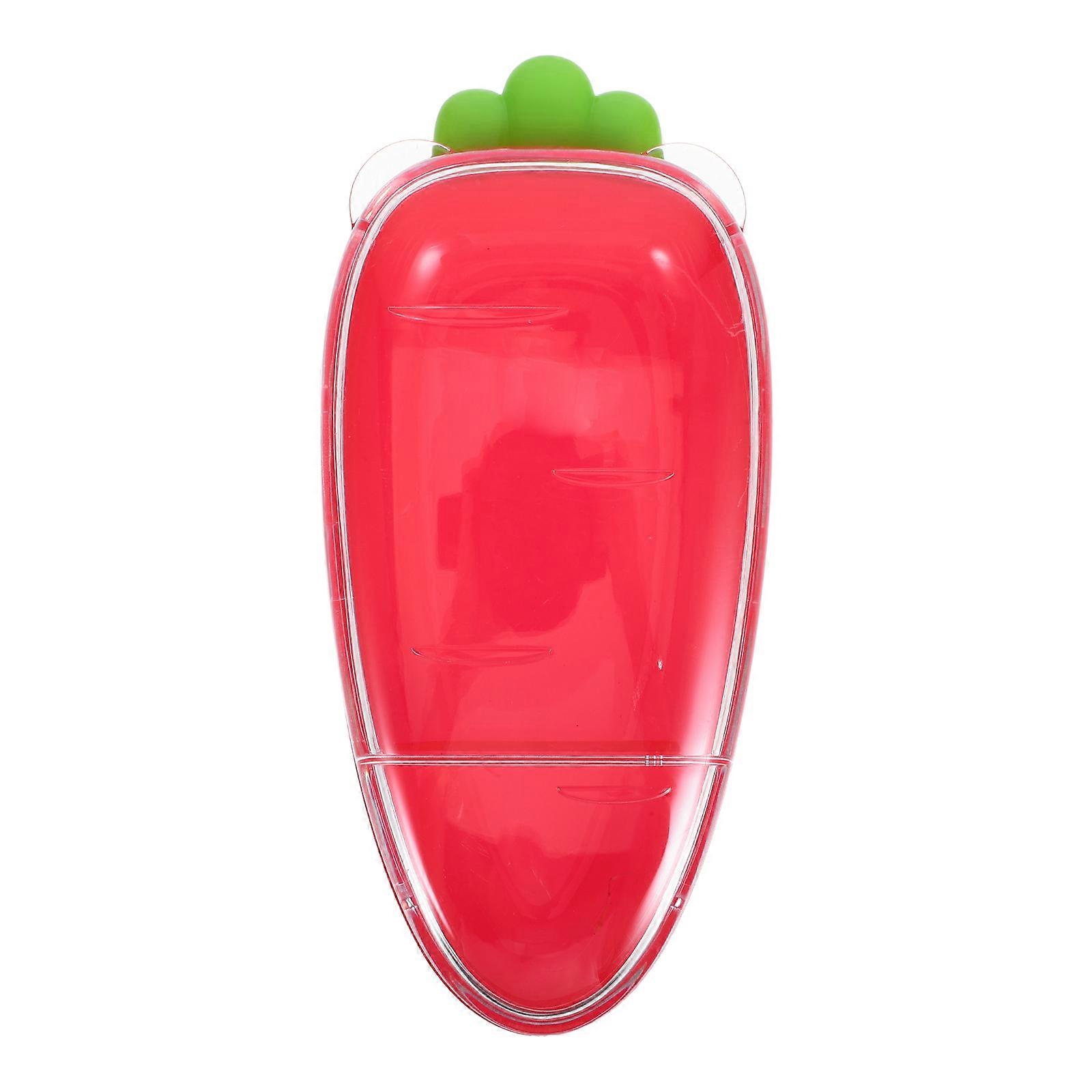 Red Divided Veggie Tray with Lid for Storage Use Made of ABS Sturdy and Easy to Clean Design