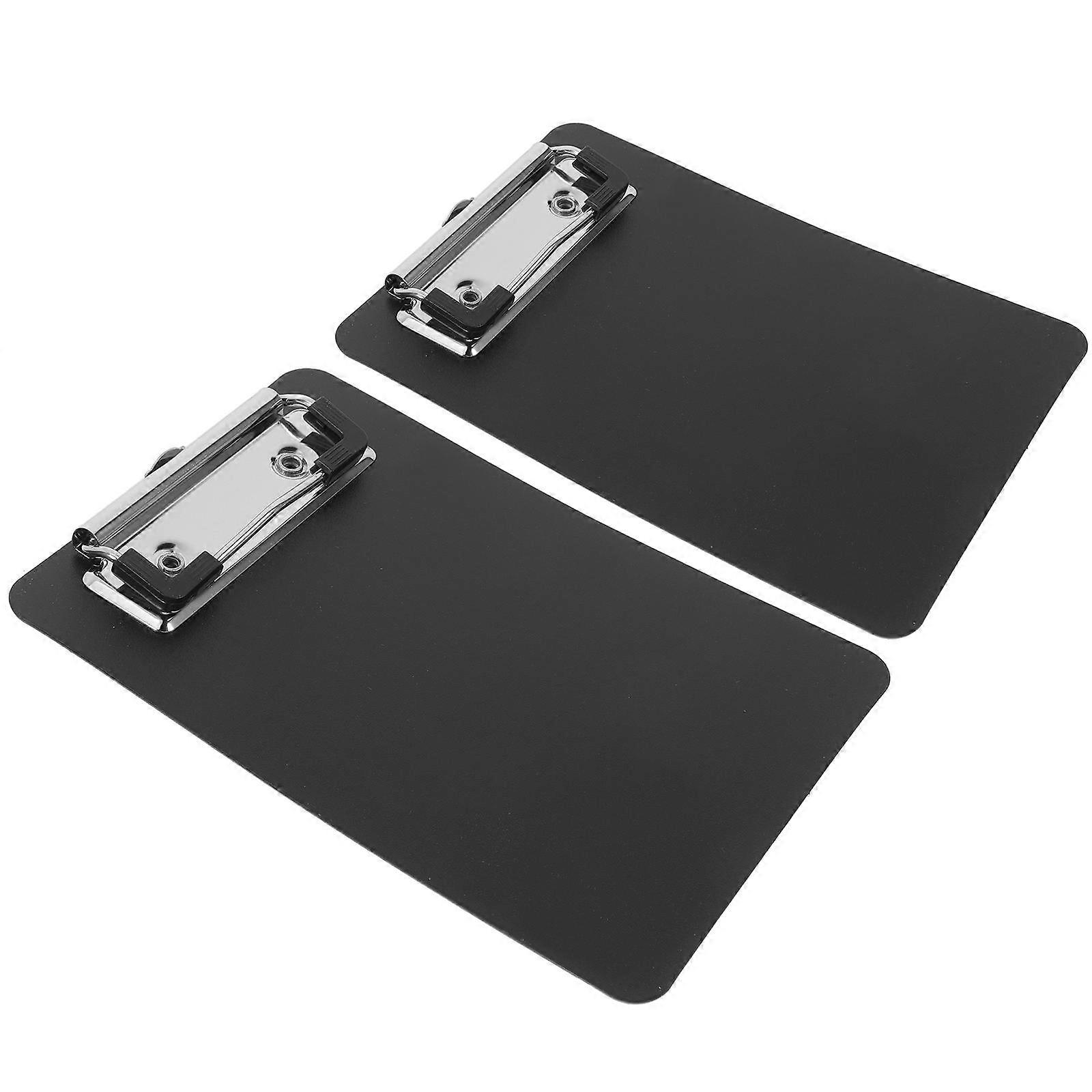 Plastic Clipboard Black Board Document Holder File Folder For Medical Environments Classroom Office Use 2Pcs