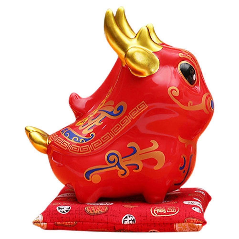 Έτος του Δράκου Θέμα Σχεδιασμός Εξοικονόμηση Pot Home Διακόσμηση Κεραμικό Κόκκινο 15.00X15.00X9.00CM 1Pack