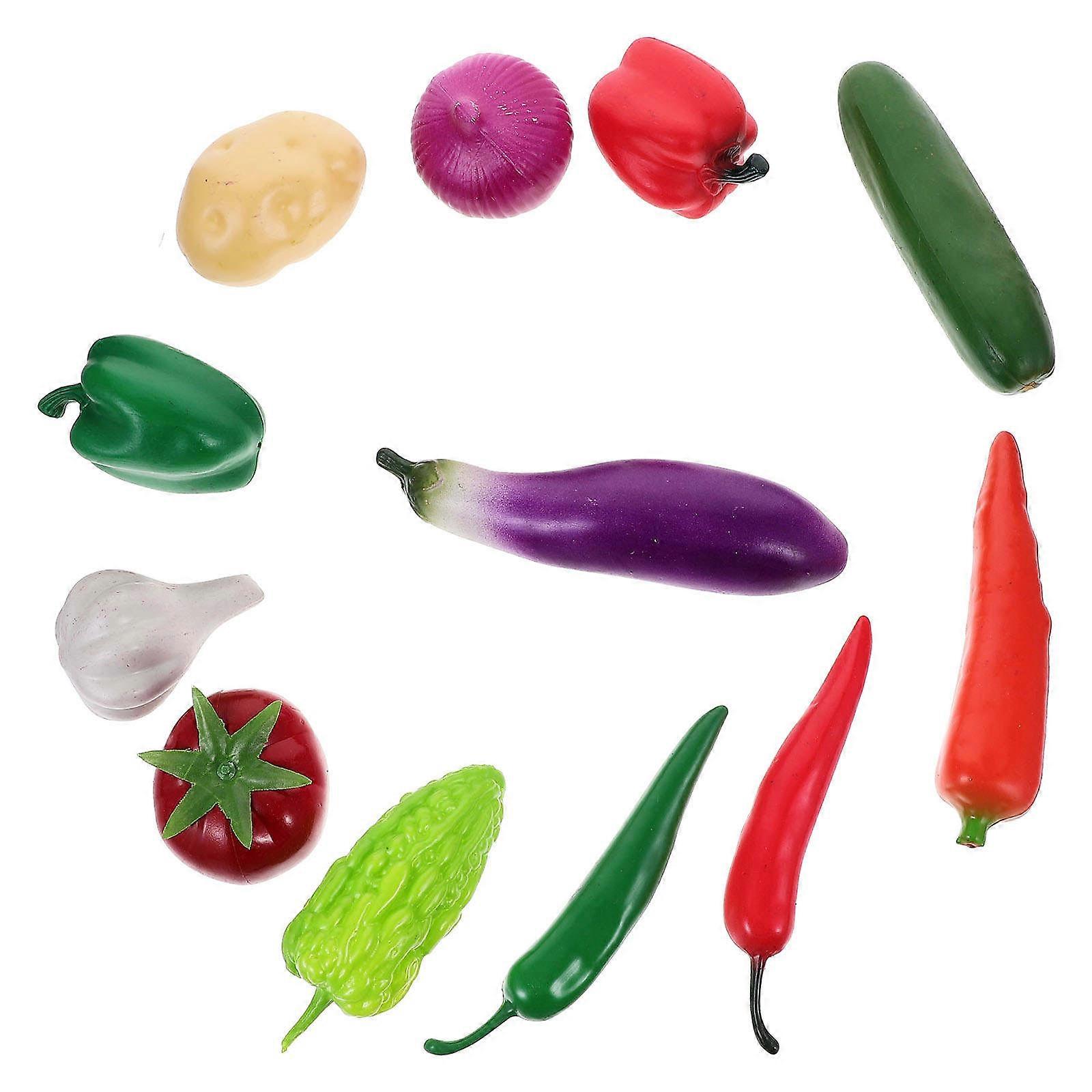 Realistic Food Props Simulation Models Education Props And Practical 12Pcs