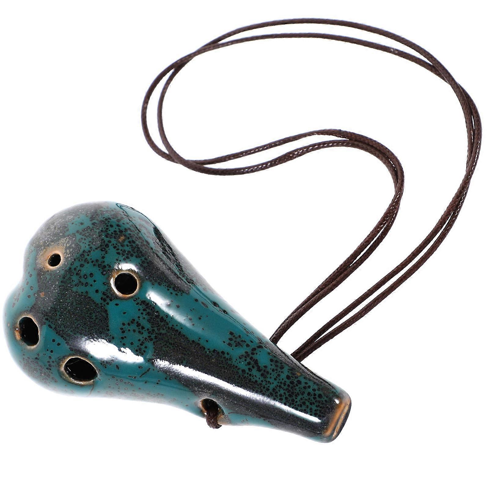 Beginner Instrument Ocarina In Tune Creative Beginner Ocarina Retro Design Color Glaze 1Pcs