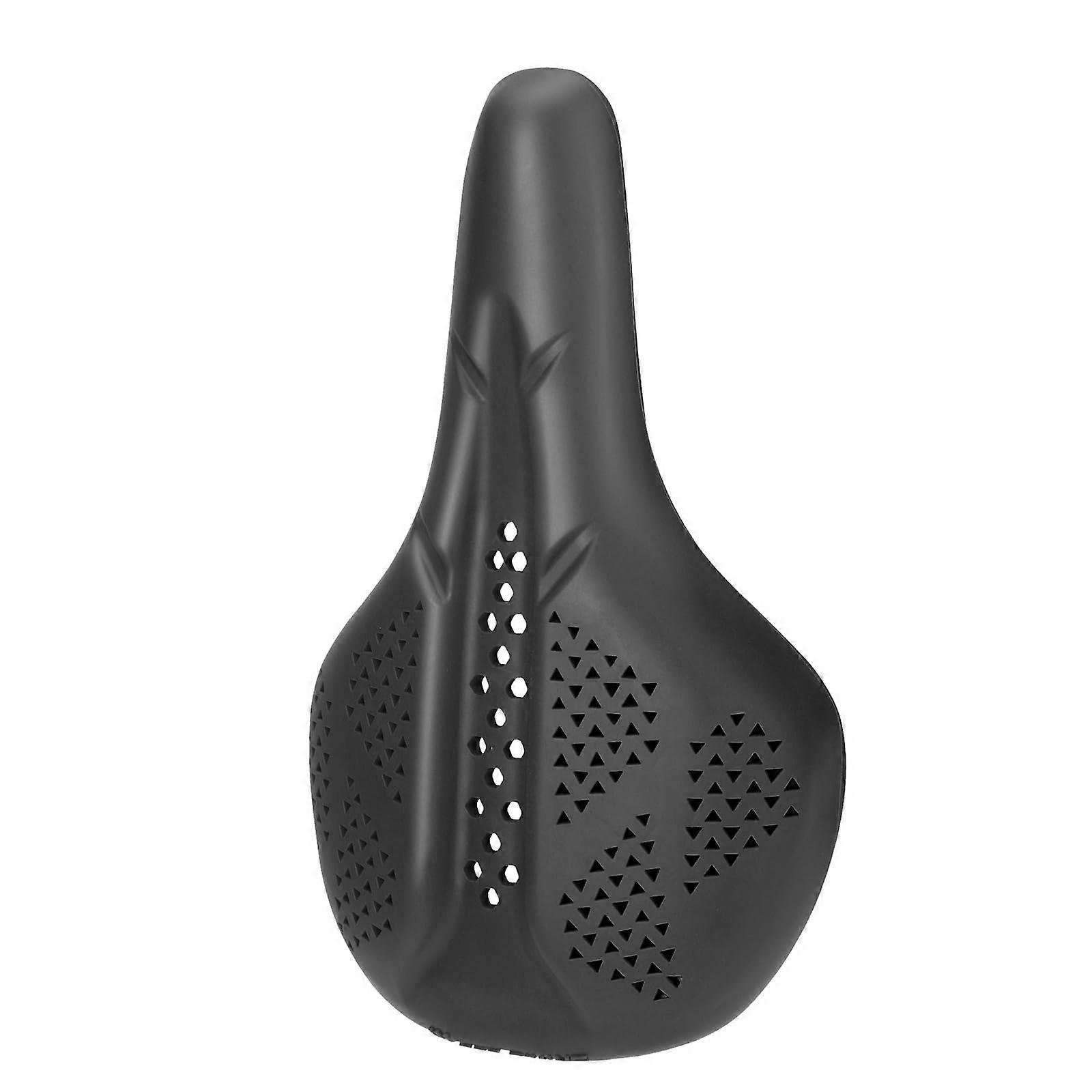 Bicycle Saddle Cover, Full Silicone Waterproof Seat Padding, Breathable Shock-Absorbing Non-Slip Design, Black