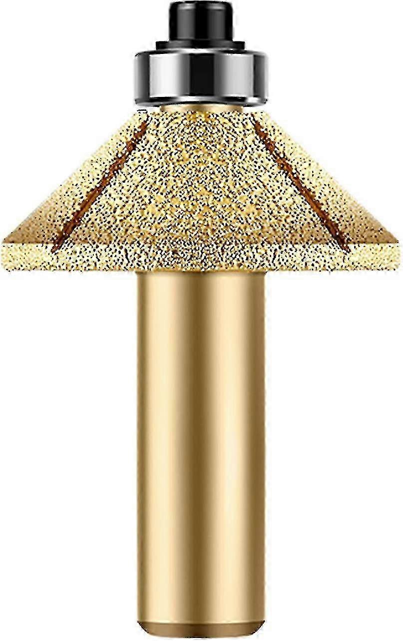 Diamond Grinding Edge Router Bits - 45 Degree Oblique Cutter With Bearing, Suitable for Stone Cutting Tools