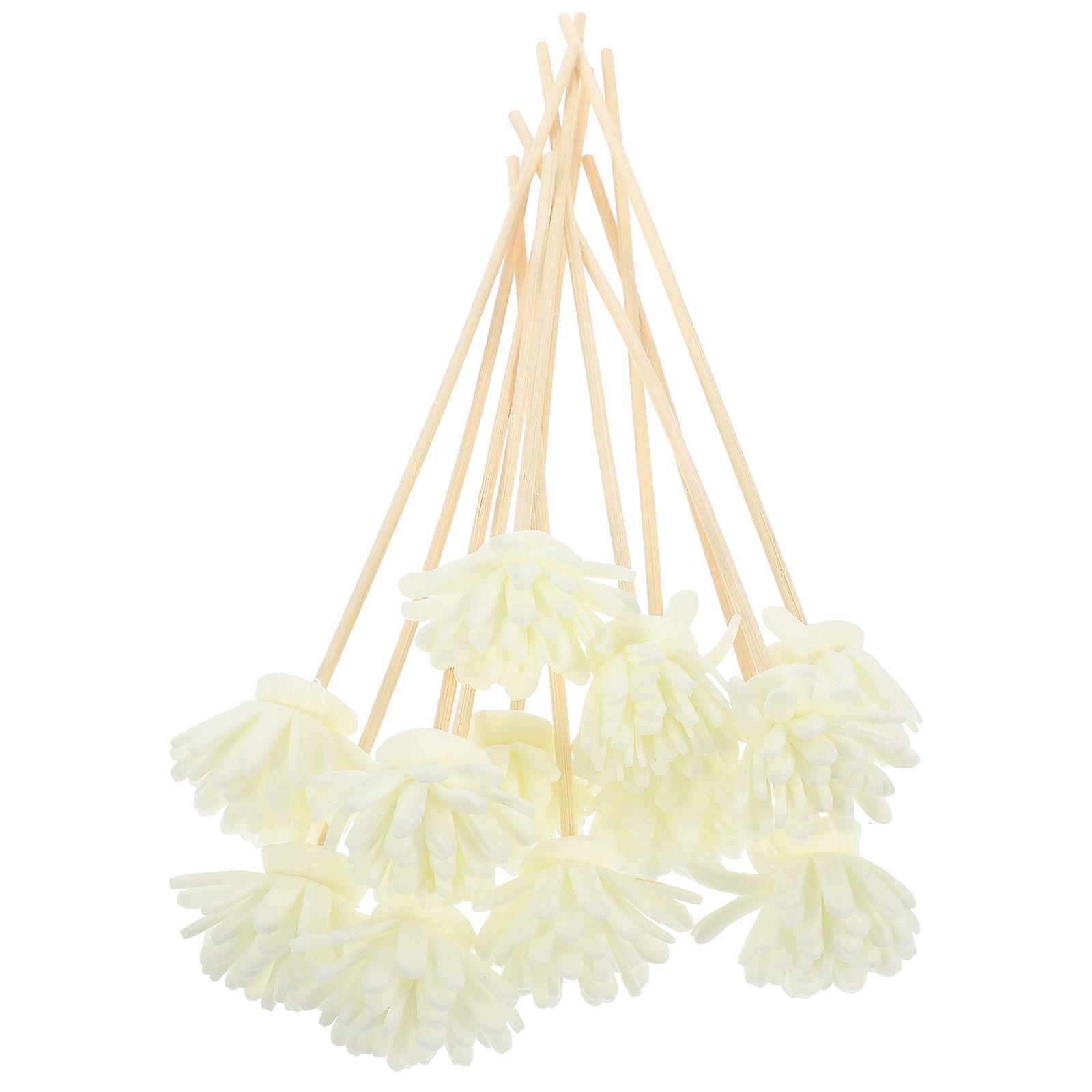 FlowerShaped Diffuser Sticks for Home Use Absorb Essential Oils Emit Fragrance Quickly 36pcs Khaki Synthetic Material