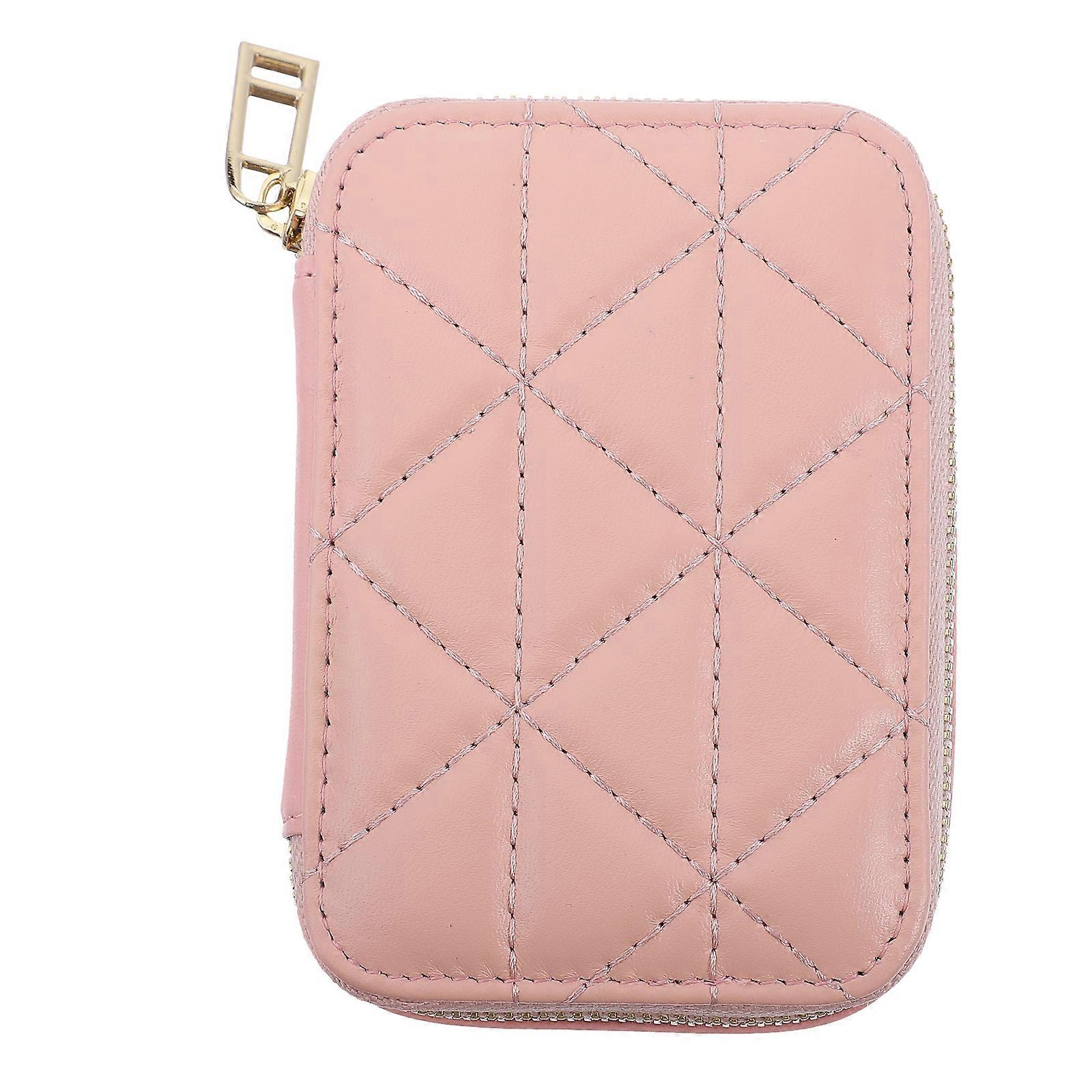 Portable Lipstick Storage Simple Pouch with Mirror for Cosmetics 1 Set