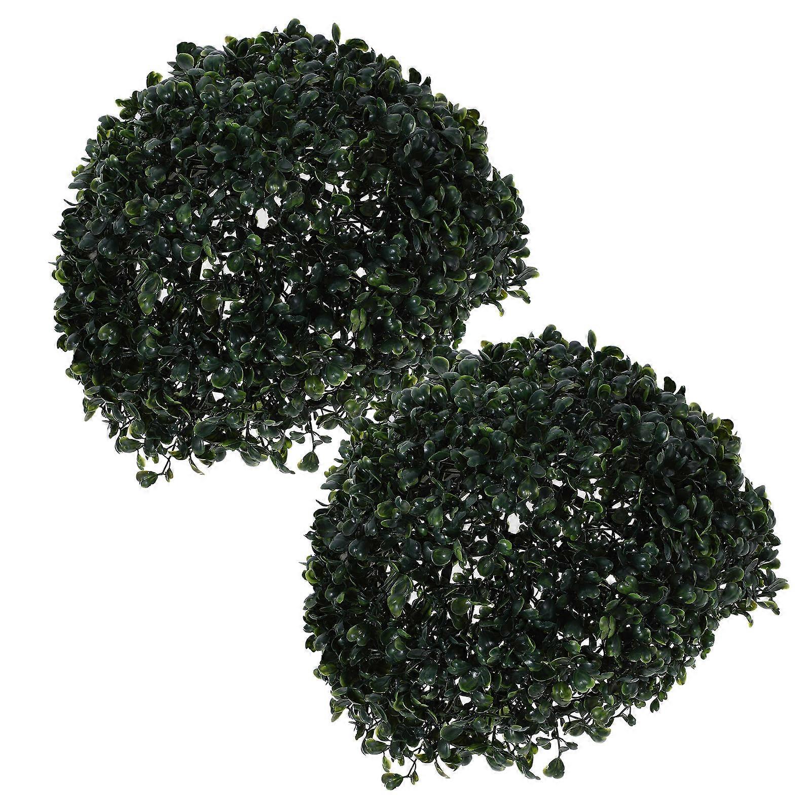 Nature Simulation Outdoor Decorative Balls In Dark Green For Home Decor 28cm Diameter 1Pcs
