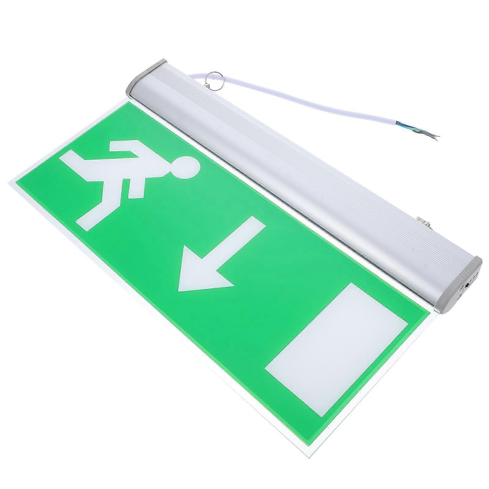 LED Emergency Exit Sign Light 1Set Emergency Lighting For Public Places And Business Owners 37x20cm Rectangle Shape Evacuation Guidance