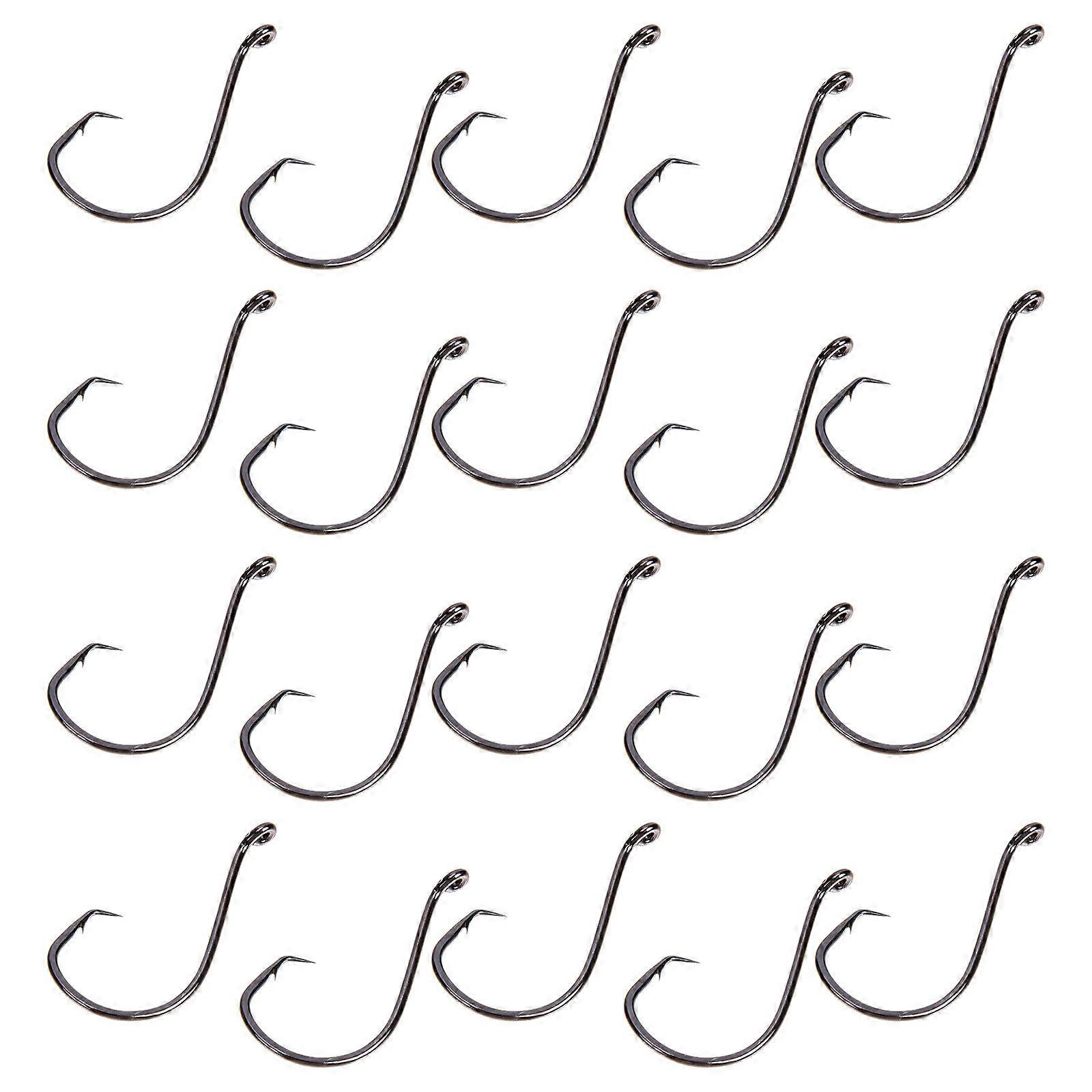 100pcs Portable High Carbon Steel Fishing Hooks Wear Resistant Angling Accessory for Various Lures and Waters