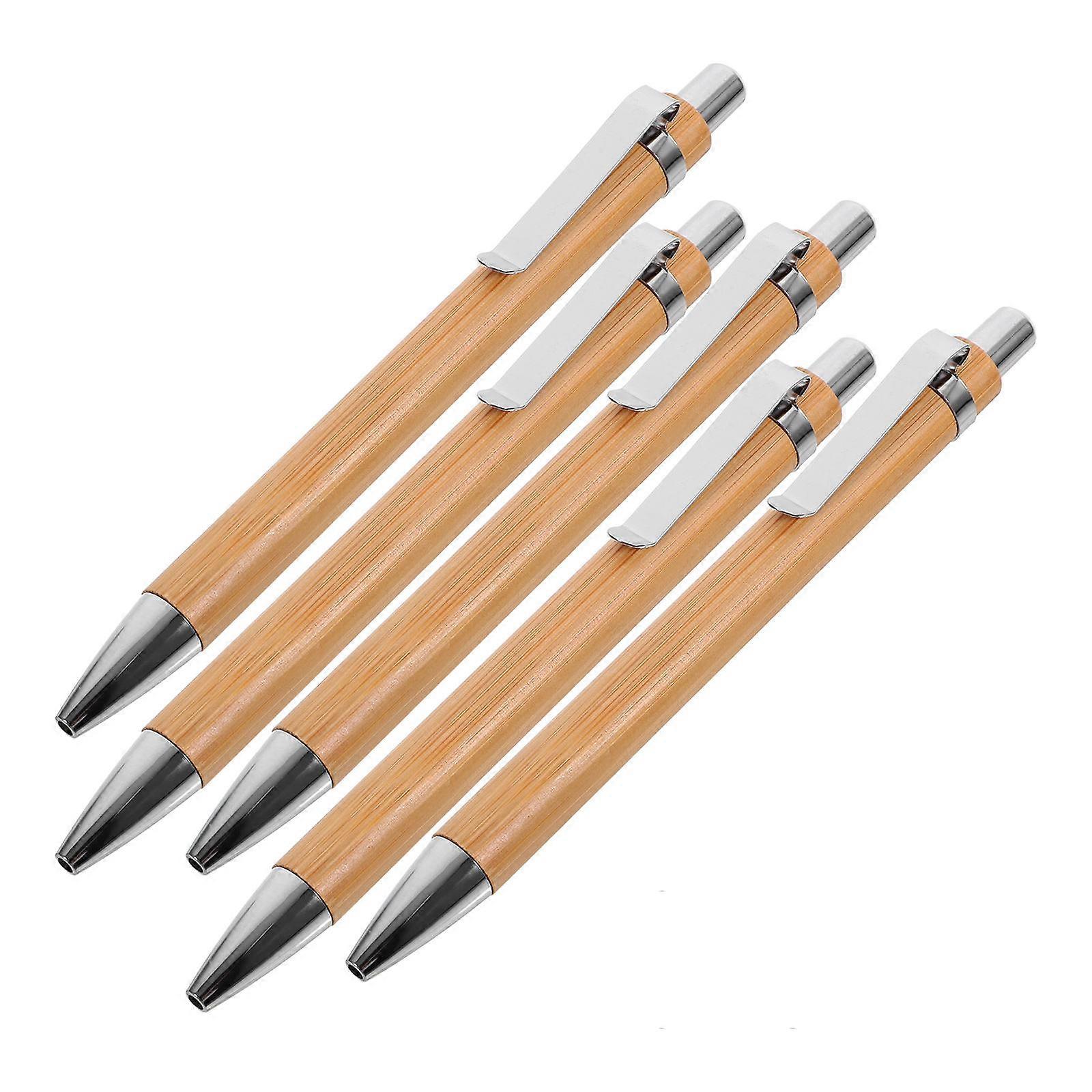 5pcs Ergonomic Ballpoint Pens, Multi Use Press Type Writing Instruments for Office and School, Smooth Writing with Refill Design
