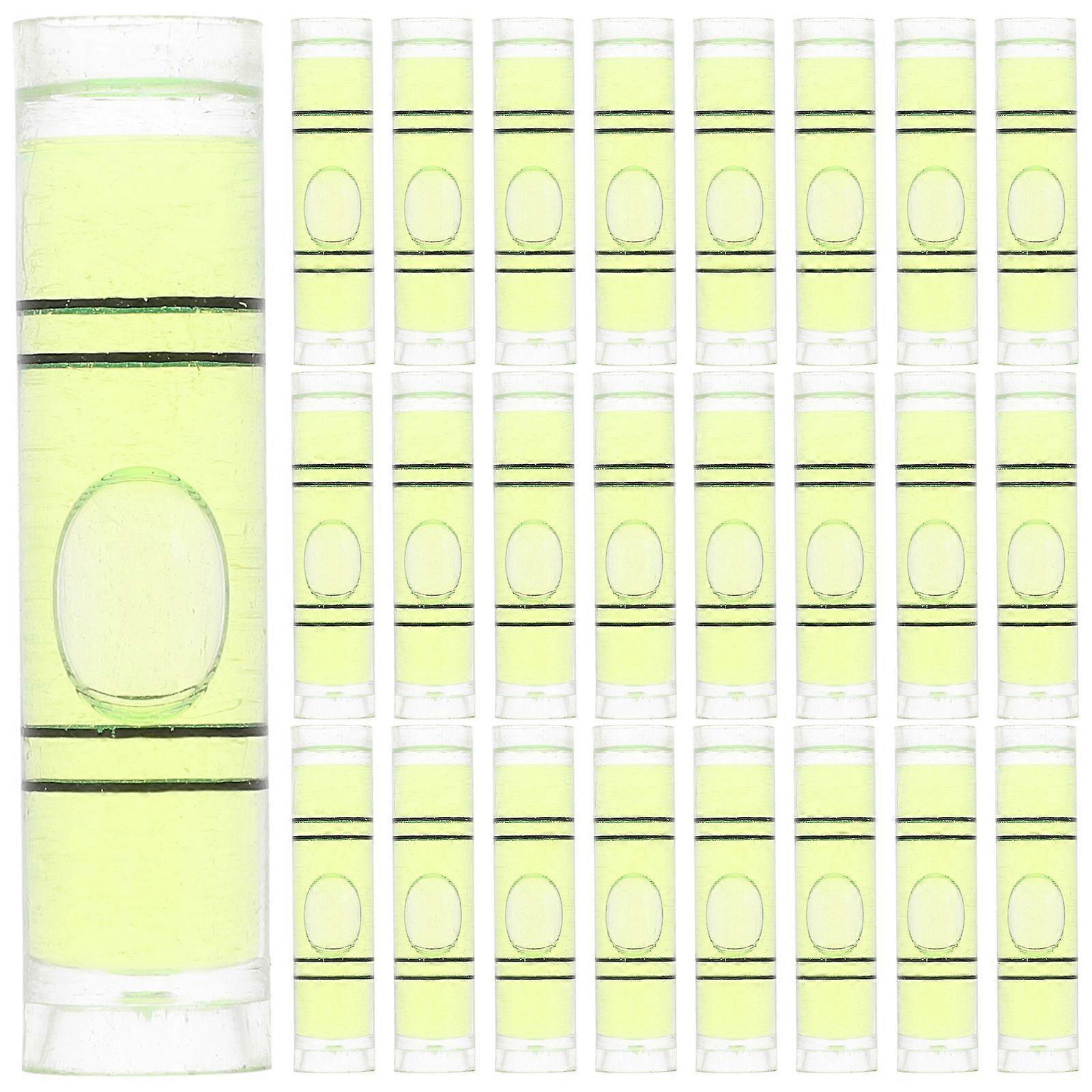 50Pcs Mini Horizontal Ruler Spirit Level Small Bubble Level High Precision Spirit Level (Light Green)