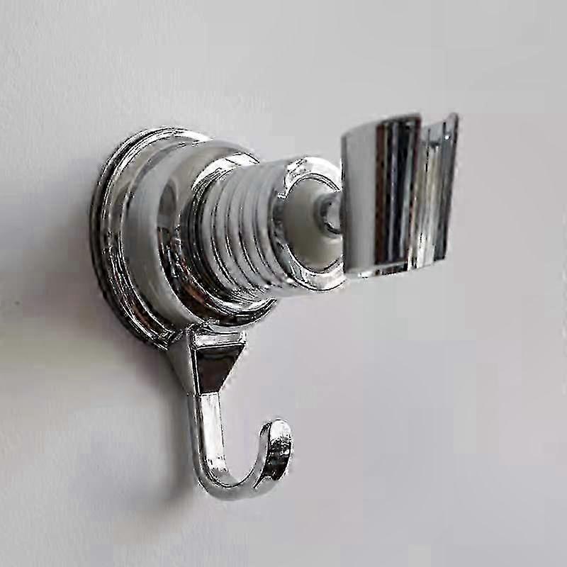 Adjustable Chrome Shower Head Holder with Suction Cup - Replacement Bracket for Easy Installation