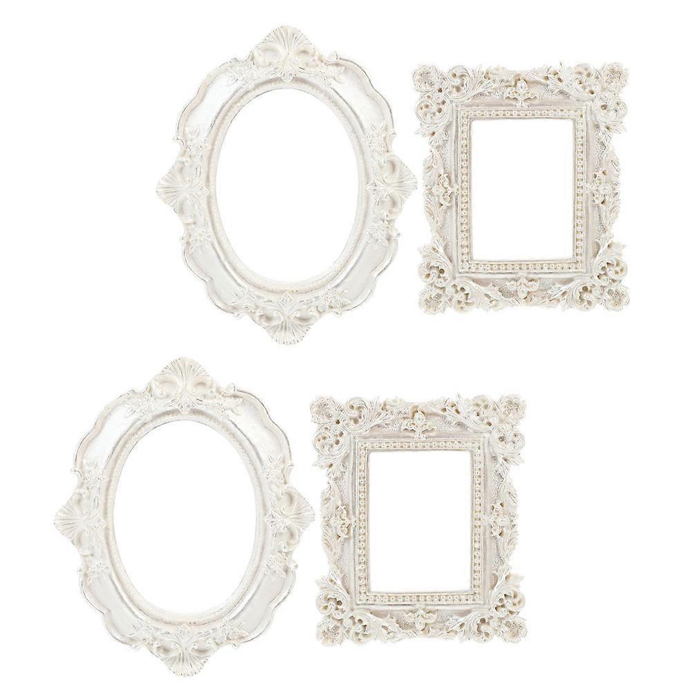 4Pcs Creative White Photo Prop Frame Professional Picture Frame