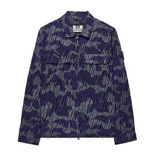 Weekend Offender Mens Waya Camo Full Zip Overshirt