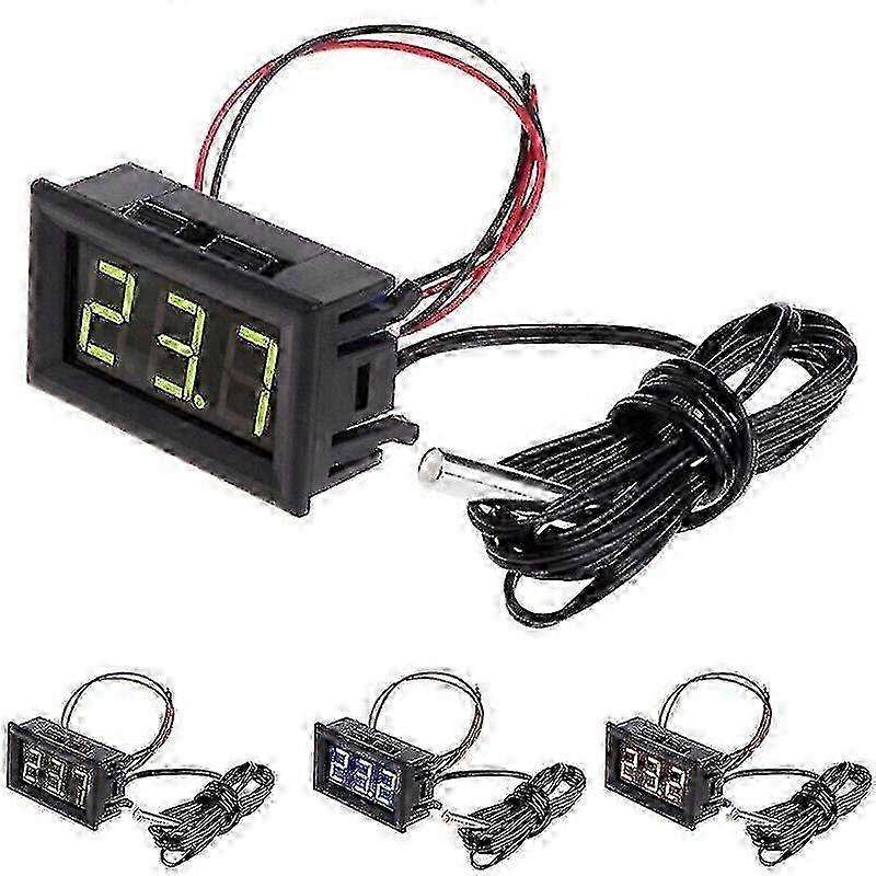 2/4pack Digital LCD Thermometer Temperature Meter with Waterproof Sensor Probe for Refrigerator
