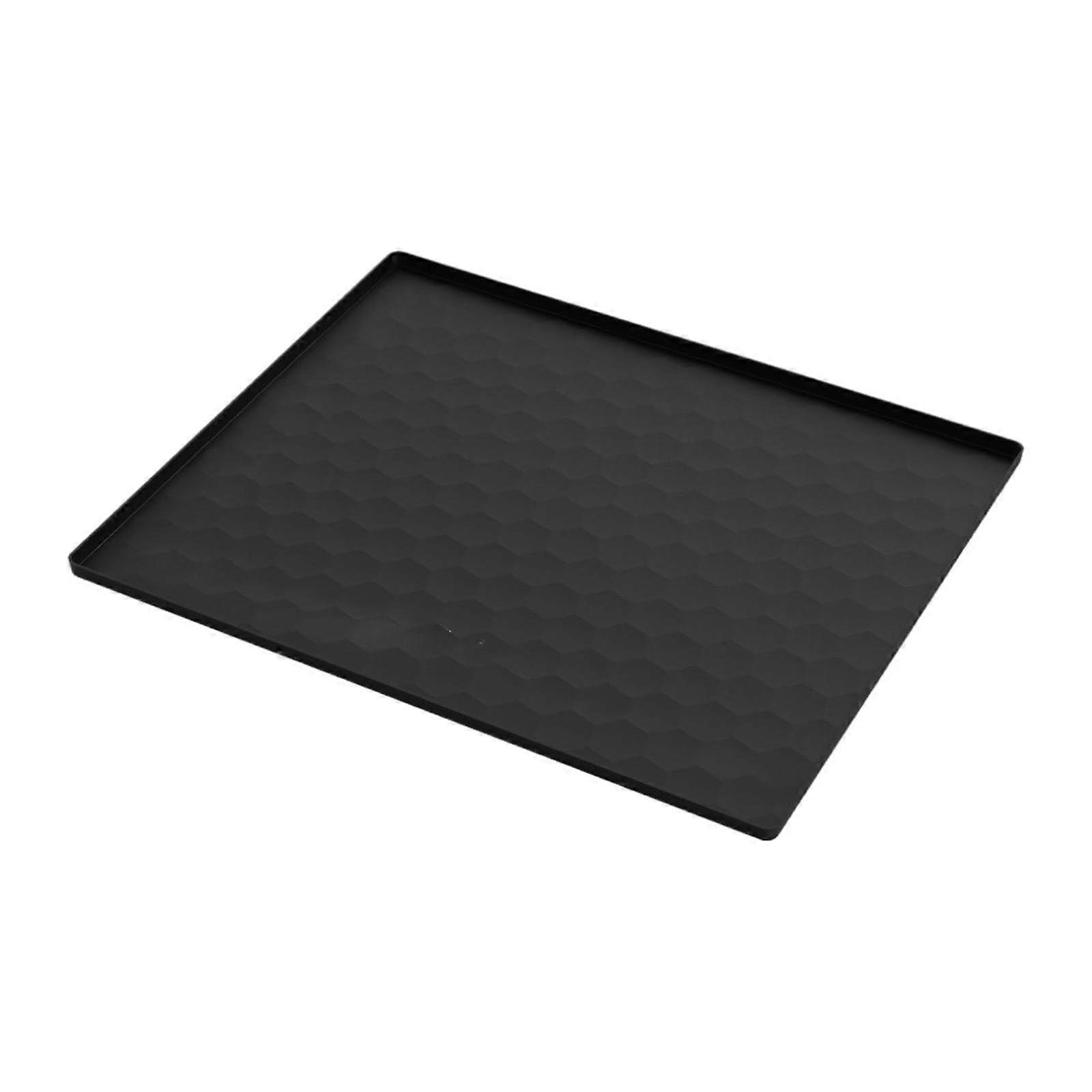 Mini fridge drip mat for freezers, reusable underlay, black 60x50 cm