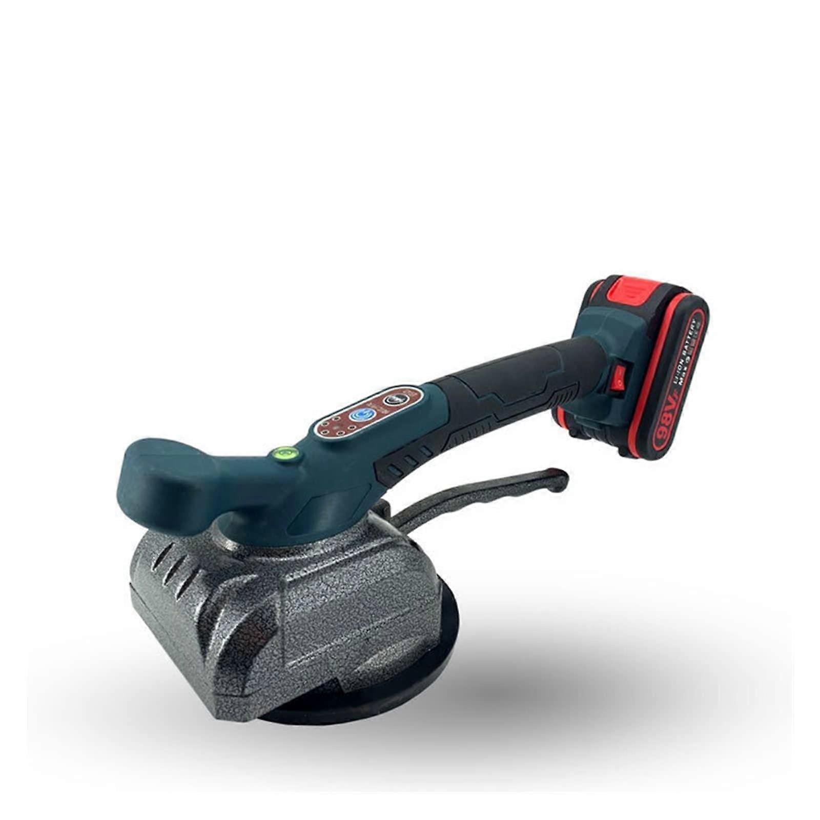 5-Speed Suction Cup Tile Vibrator Portable Automatic Wireless Floor Vibrator Leveling Tool Green with 1 Battery