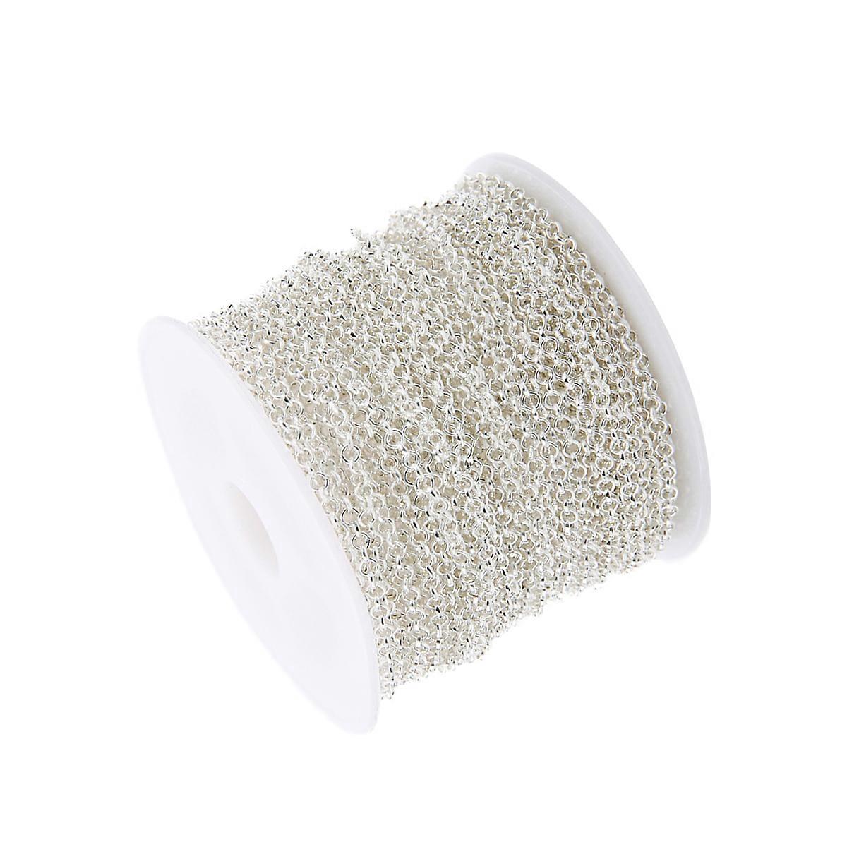 Shaped Chain Spool for Jewelry Making Silver Iron Material Lightweight and Durable 2mm