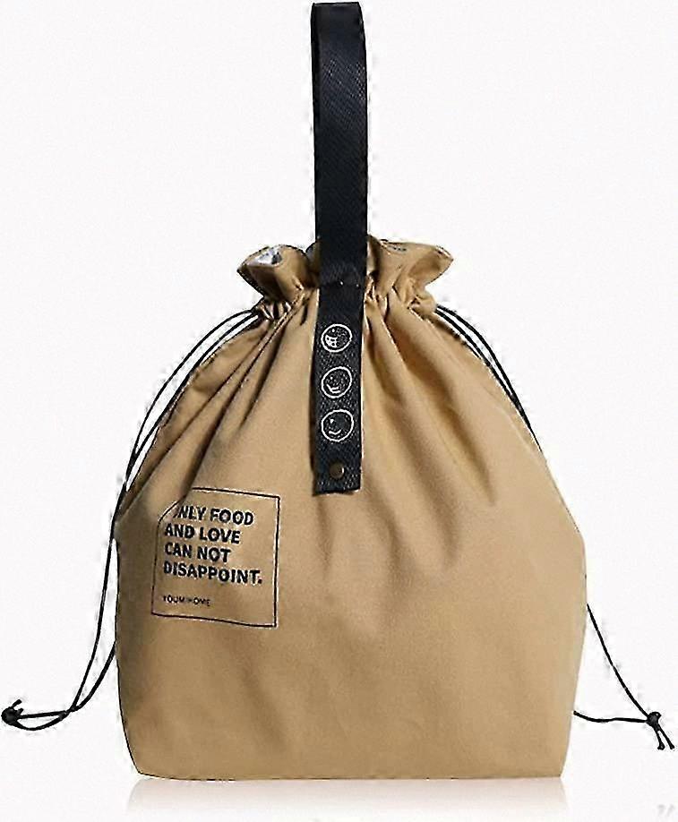 Yellow Drawstring Lunch Bag