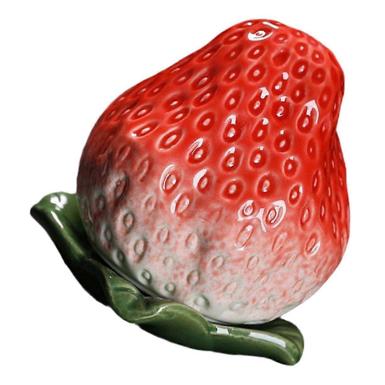 Strawberryshaped ceramic with practical design for versatile storage at home and cafes