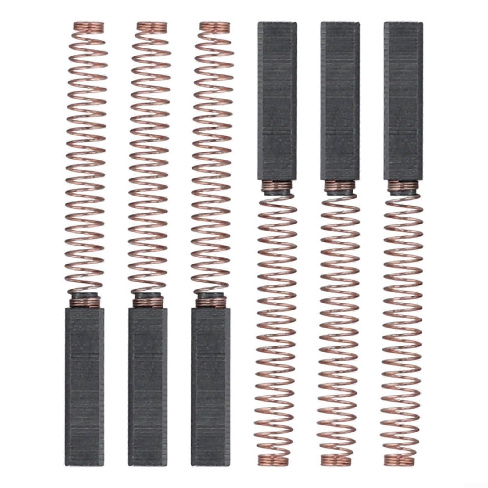 Stand Mixer Motor Carbon Brushes 6mm x 6mm x 25mm Set of 6 Compatible with 5K5SS KSM150 KSM90
