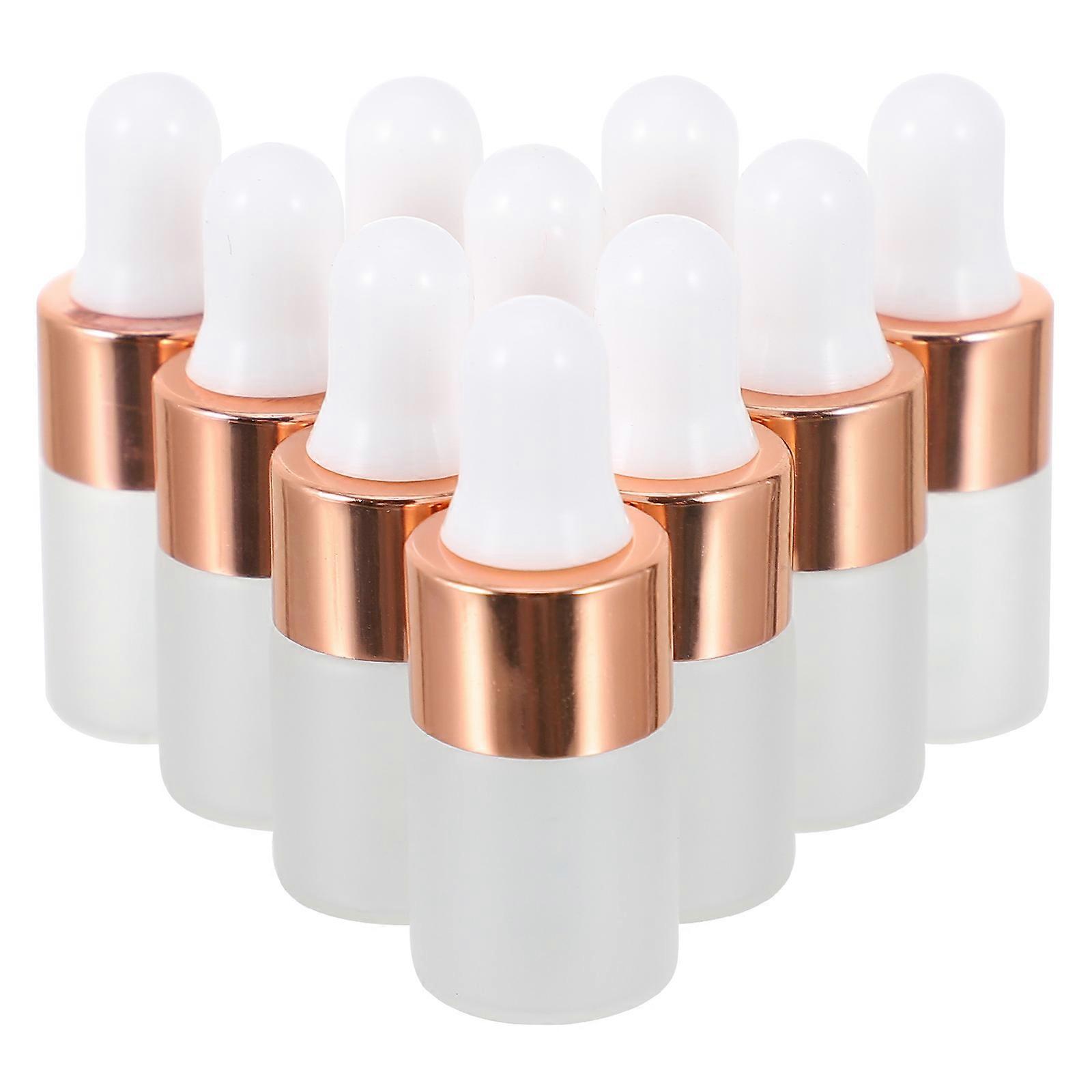 Golden Synthetic Essential Oil Bottles with Small Dropper for Storage Use 10 Pcs
