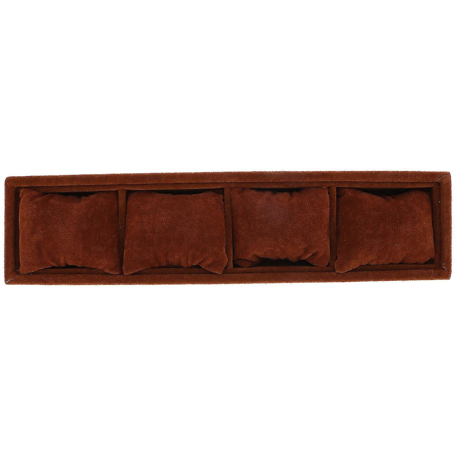 Bracelet Display Tray For Women Jewelry Organization During Valentine's Day And Christmas Made Of Quality Brown Material In 1Set