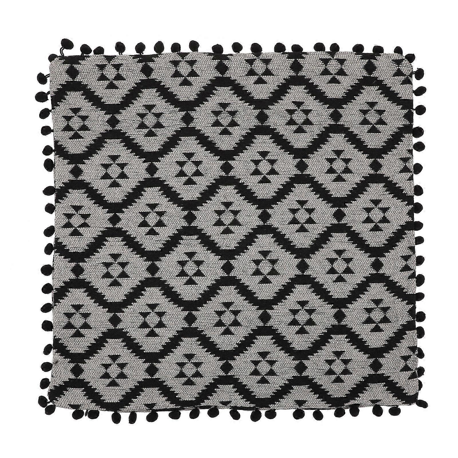 Black Soft Pillowcase For Adults With Stylish Design Suitable For Room Decoration In 45x45cm Size 1Set