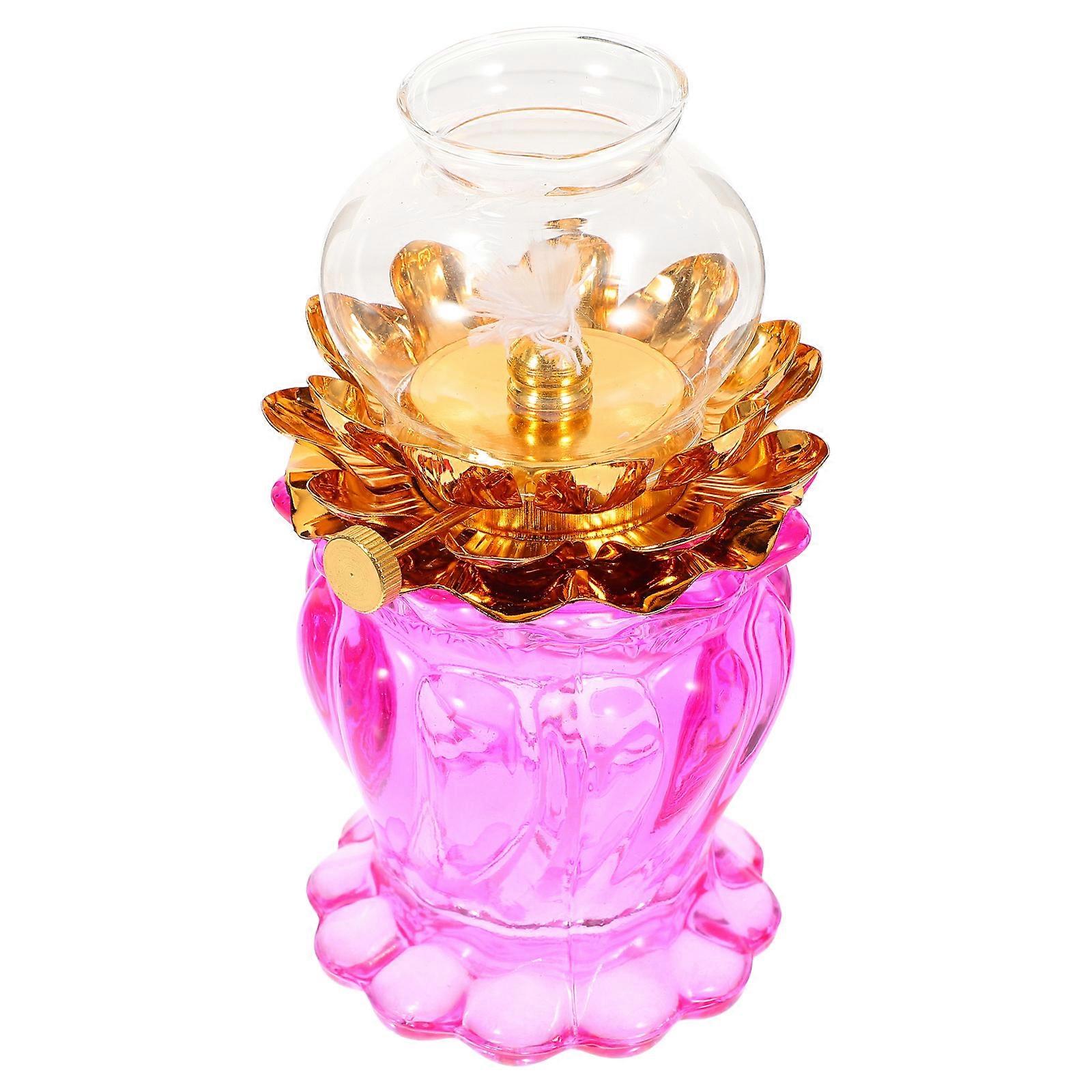 Vintage Rustic Gradient Oil Lamp Kerosene Lantern for Indoor Home Decor – Unique Glass Design for Bedroom, Living Room & Party Atmosphere