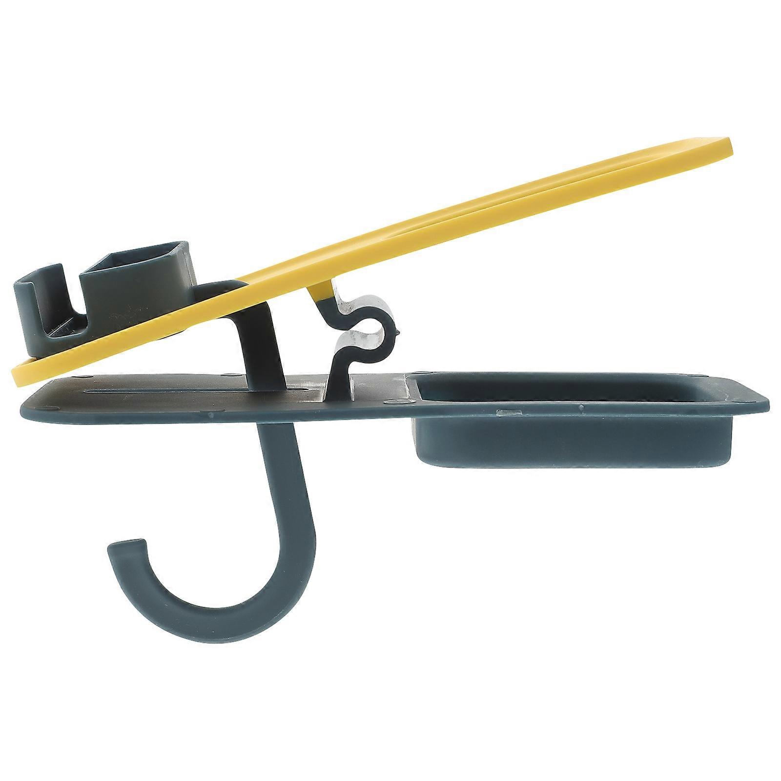 Yellow Clip On Table Cup Holder with Hook for Home Use Nylon Glass Fiber, Fits Most Cup Sizes