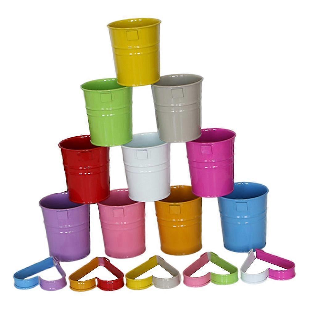 Hanging Garden Pot 10Pcs Bucket Shape In Assorted Color Suitable For Flower Pot Use And Gardening Utility