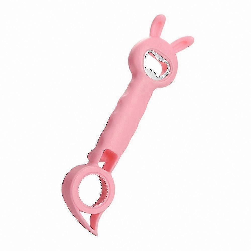 Multifunctional 4-in-1 Bottle Opener Tool for Home Kitchen Use with Safety Design for Beverage and Beer Caps