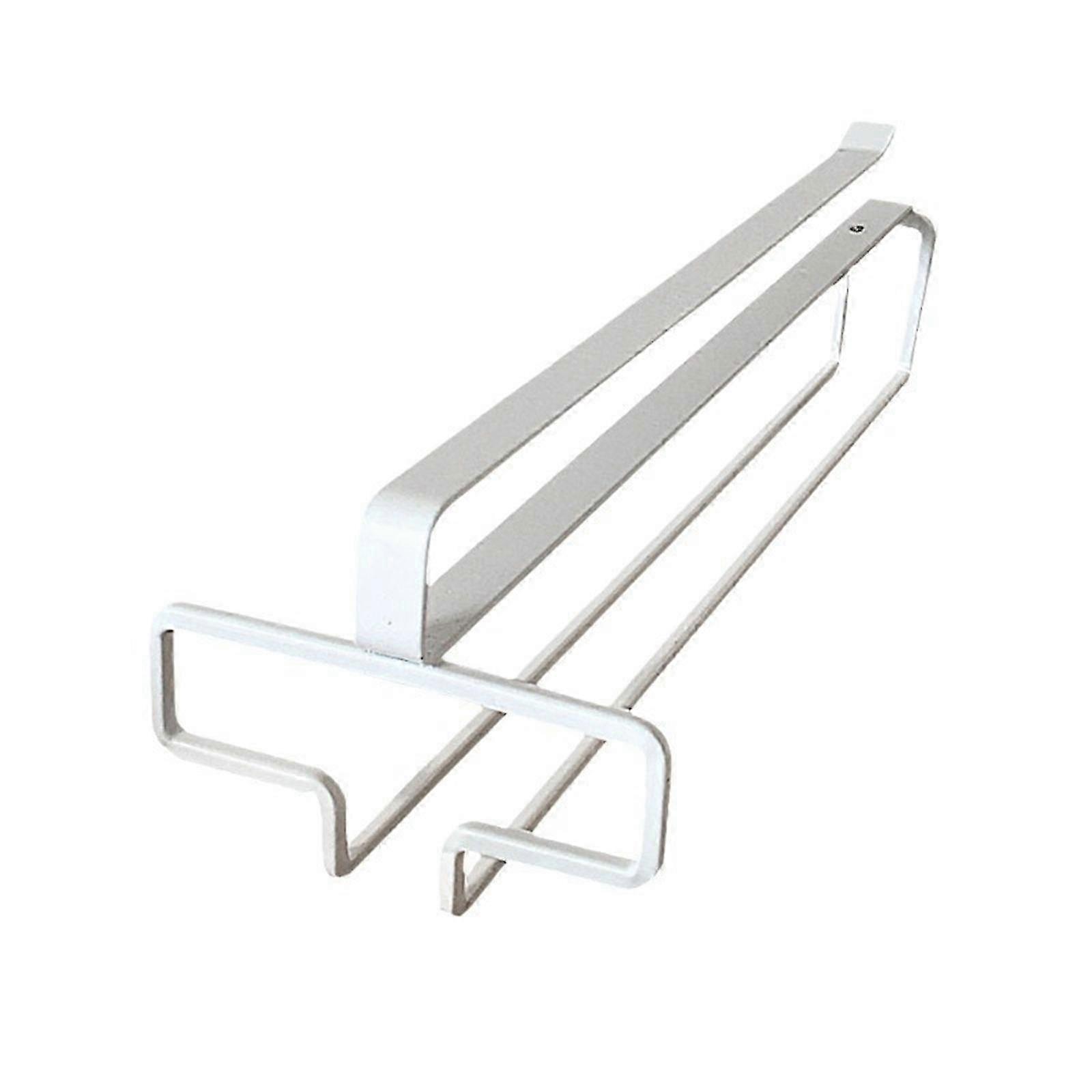 Space-saving wine glass holder for cabinets, metal hanging rack for goblet storage and display