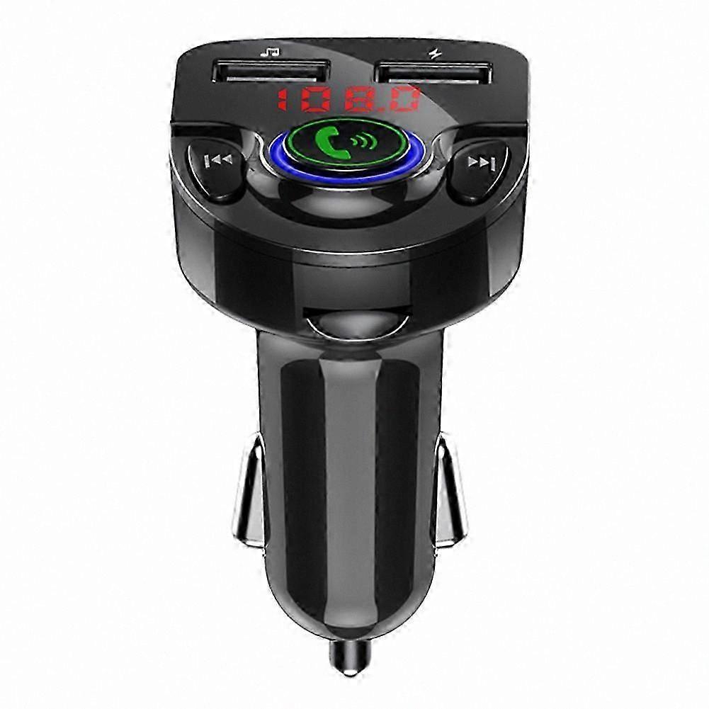 Bluetooth FM Transmitter with Handsfree Function, 12-24V Car MP3 Player Accessory, Memory Card Support, A2DP Audio Streaming, Black