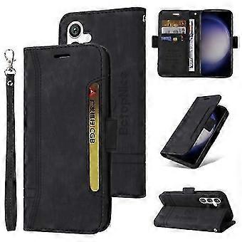 Para Samsung Galaxy S23 FE 5G BETOPNICE Capa de Telefone de Couro com Fivela de Dupla Face