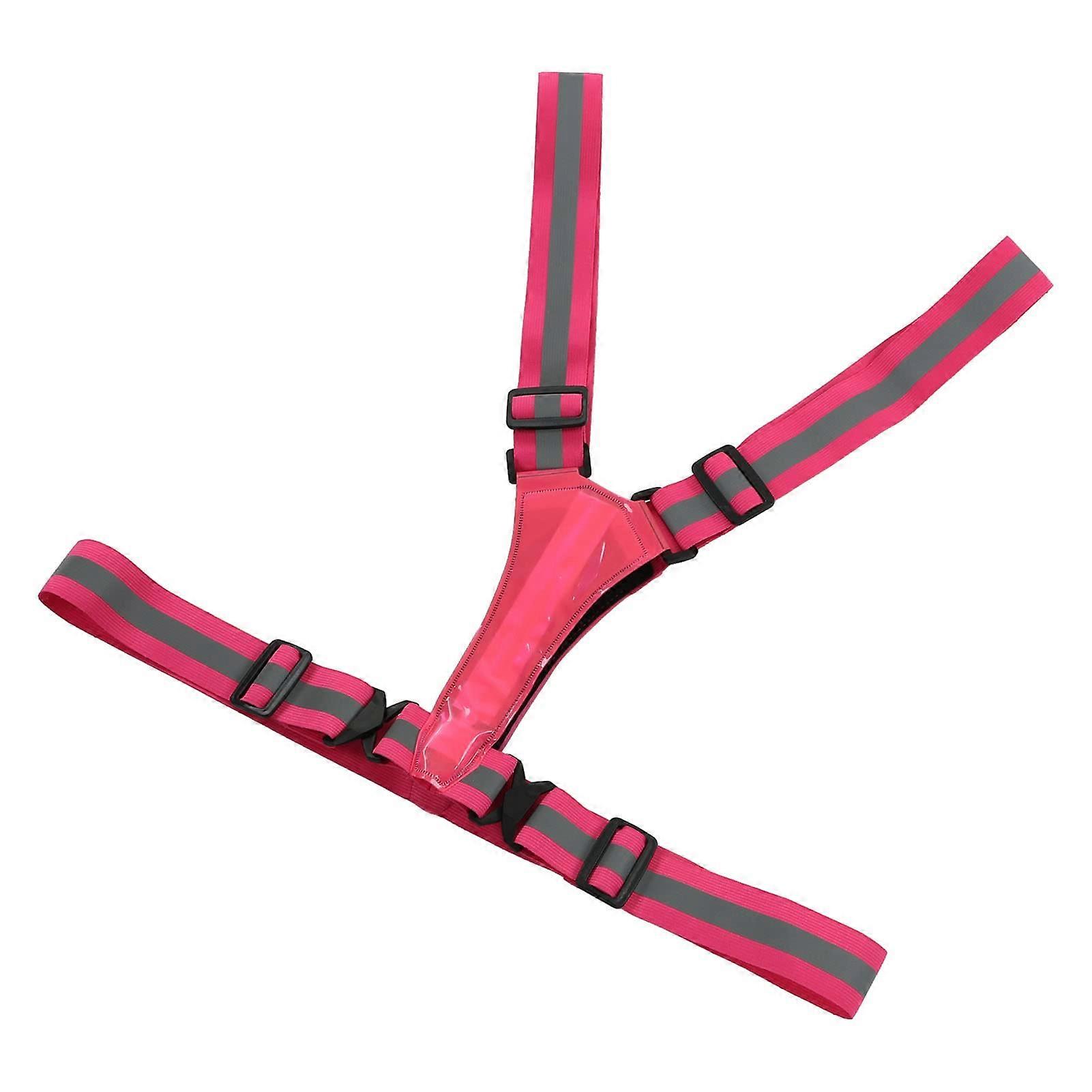 Reflective Vest for Night Runs, Adjustable 3-Mode Waterproof Rosa Pink Vest For Running Driving, Universal Size