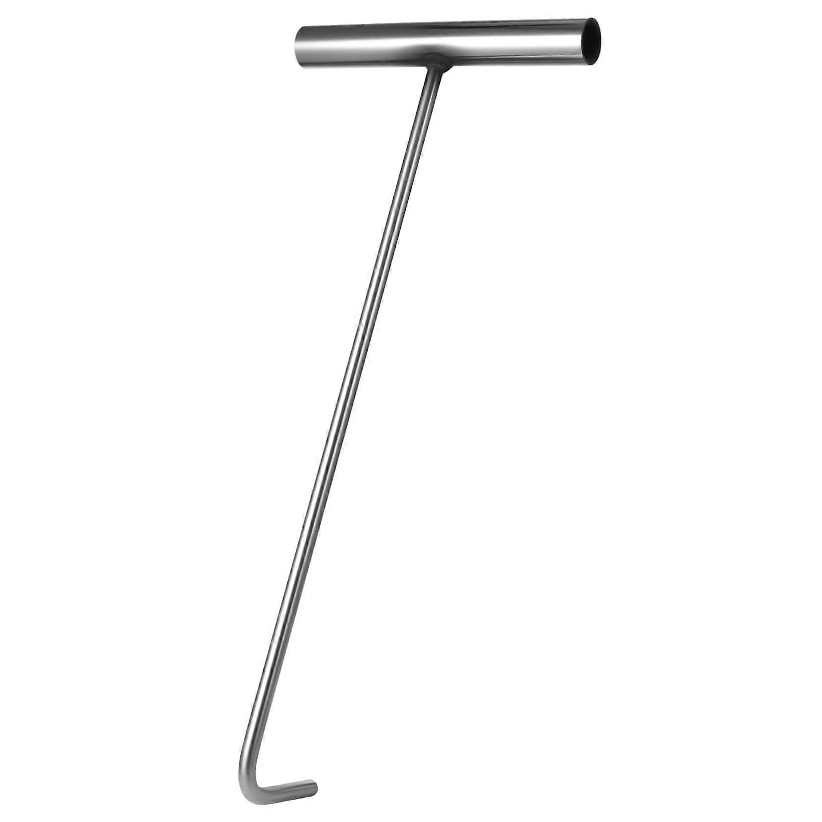 1 piece manhole cover hook Tshaped lifting hook, durable and rustproof for lifting sewer covers and manhole covers