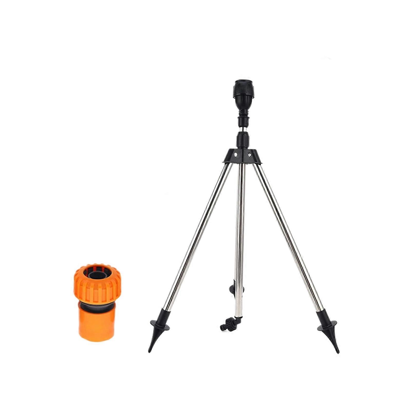 Heavy Duty Tripod Sprinkler Stainless Frame 3/4in Quick Connection Fittings Multiple Angled Sprayed For Lawn Irrigation Multicolor