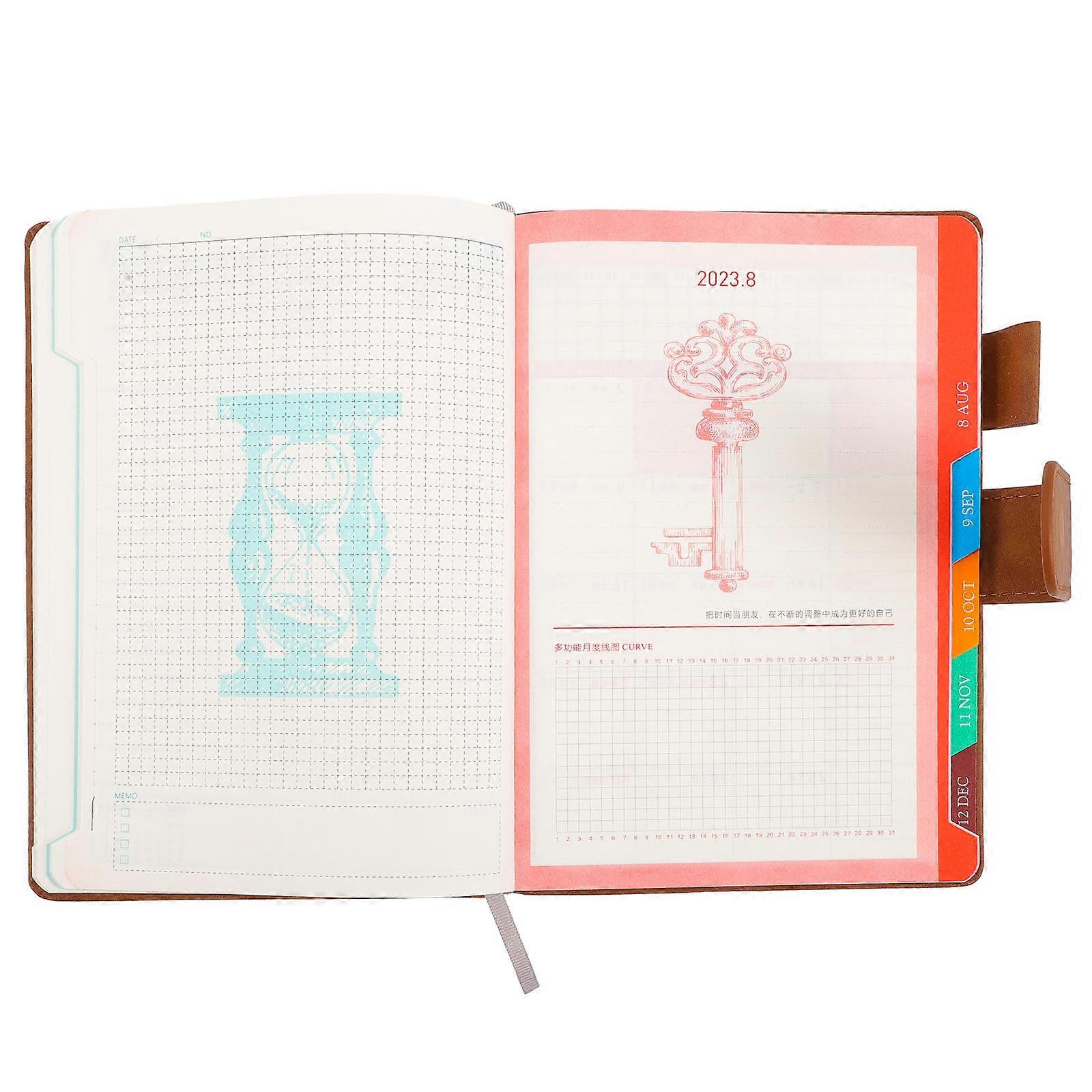 3Pcs Date Planner Schedule Plan Notepad For Office Use 8.25x5.50in Rectangular Scheduling
