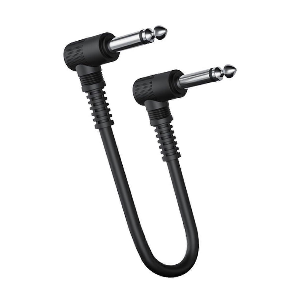 Guitar Patch Cable Black, Double-Shielded, Noise-Free For Effects Pedals, For Bass And Keyboard, Studio And Live