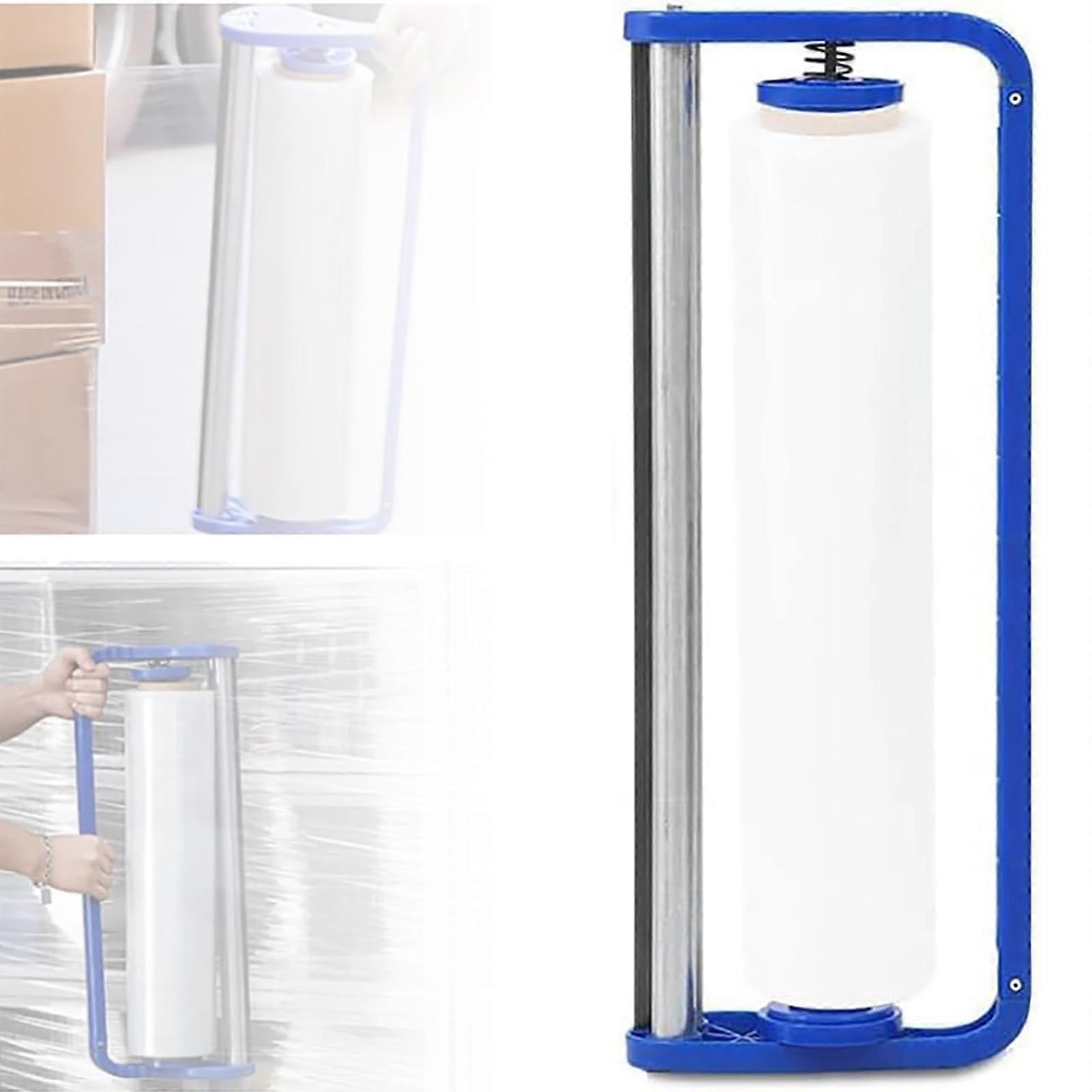 Manual stretch film wrapping machine, efficient packaging tool for secure goods transport, ideal for various types of film.