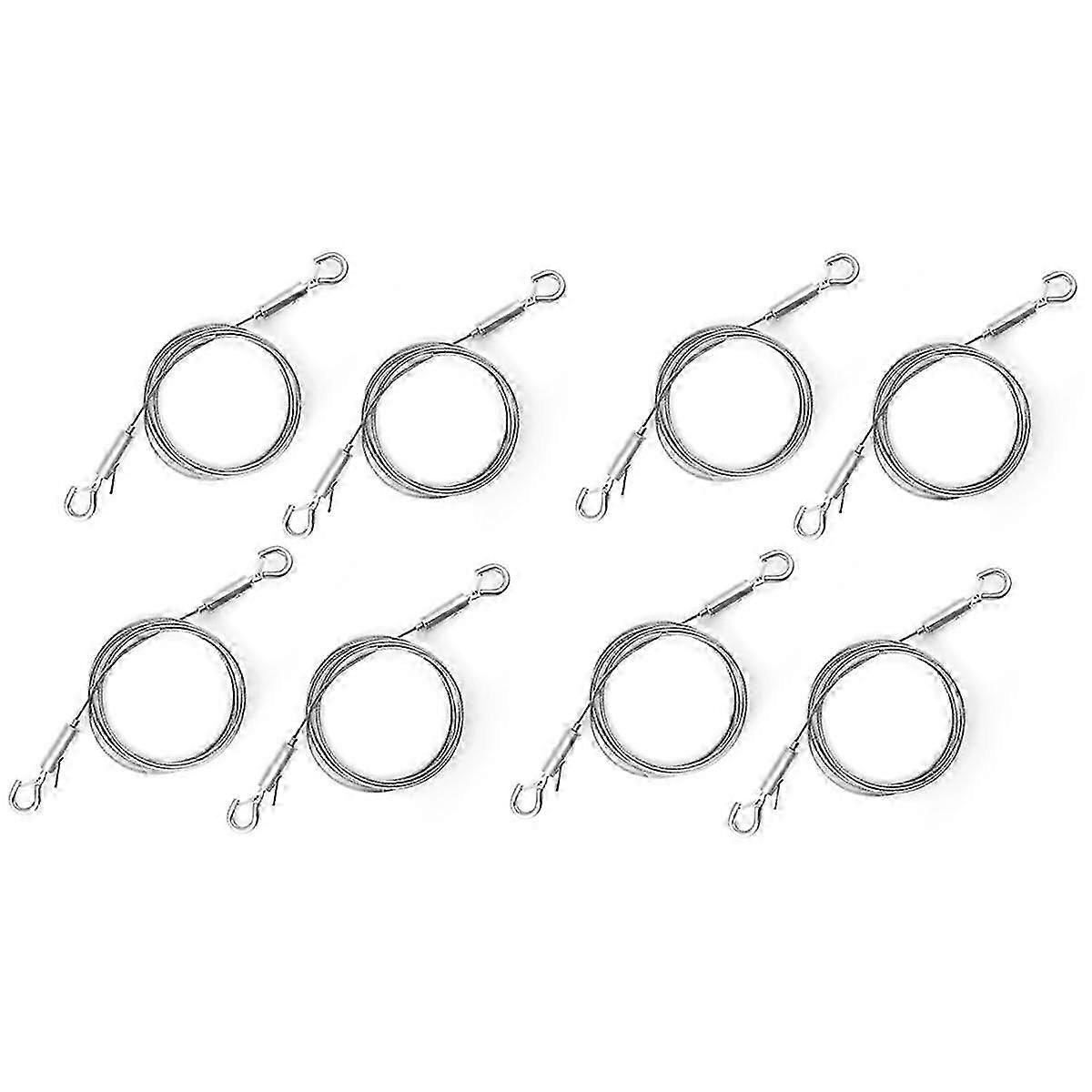 8 Pcs Câbles Réglables Avec Crochets, Acier Inoxydable Photo Suspendu Fil Heavy Duty Photo Fil Miroir Suspendu
