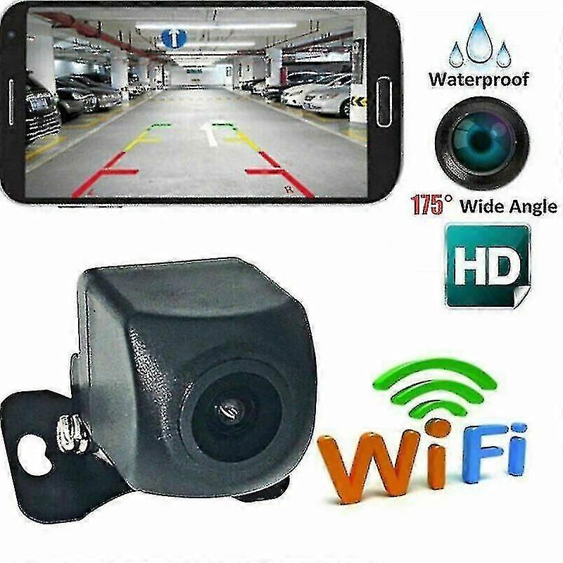 Caméra de recul à vision nocturne HD sans fil Wifi - 175 grand angle de vue pour la sauvegarde de la voiture