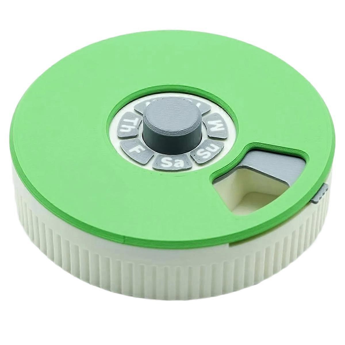 Push Turn Mechanism Pill Organizer Weekly Pill Organizer