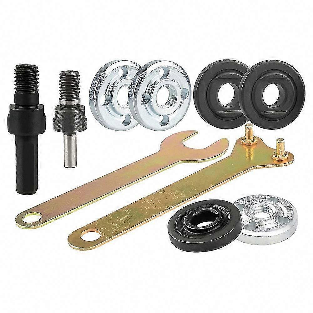 Angle Grinder Flange Nut Adapter Kit with Wrench, 3-Piece Replacement Set for Drill Conversion