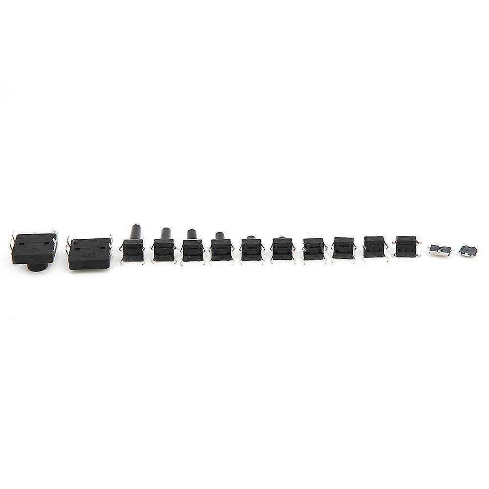 140PCS 14 Value Black Pin Tactile Micro Push Button Switch Set