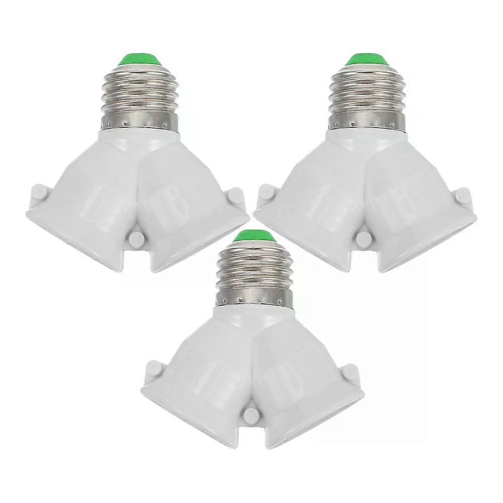 Lamp Head Base Adapter, 3 PCS E27 Screw Bulb Socket Holder Converter, White