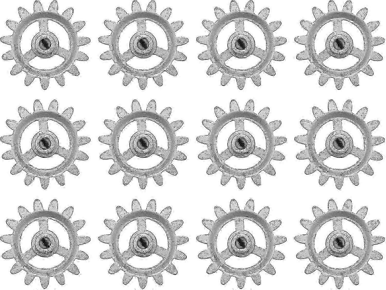 12PCS Durable Heat Resistant Aluminum Gear Wheels for DIY Hardware Parts & Mechanical Projects